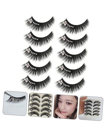 Beavorty 5 Pairs Diamond Eyelashes | Colorful Lash Extensions & Royal Silk False Lashes with Rhinestones | Natural Look Makeup - Buy Online on SooperMarket.com