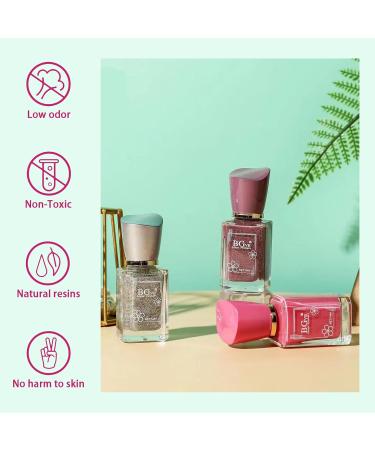 Nail Varnish Sets - Nude Pink Nail Polish Set - Quick Dry & Long Lasting Nail Polish - Oil-Based Formula Nail Polish Gift Set for DIY Nail Art No Need Baking - Buy Online on SooperMarket.com