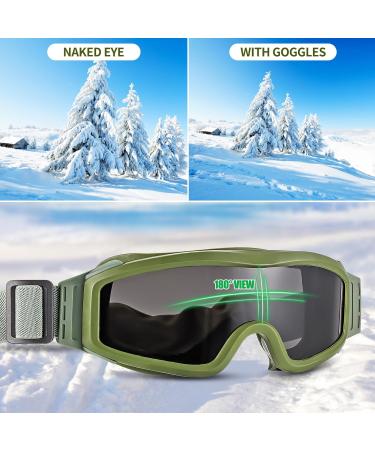 Wowlela Airsoft Tactical Glasses - Protective UV-Resistant Paintball & Shooting Glasses with 3 Interchangeable Lenses for Ski Hunt & Sports - Buy Online on SooperMarket.com