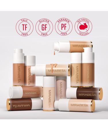 Mirabella Invincible HD Liquid Foundation - Anti-Aging Full Coverage Makeup for All Skin Types (Medium M150) - Moisturizing & Lightweight Foundation for Lasting Beauty - Buy Online on SooperMarket.com