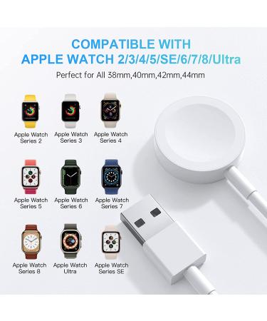 Watch Charger Compatible with Apple Watch Charger  Watch Charger Charging Cable for Watch Series 8/7/6/5/4/3/2 /SE/SE2  Magnetic Fast Charger Cord for iWatch Portable Wireless Charging (3.3ft /1m) - Buy Online on SooperMarket.com