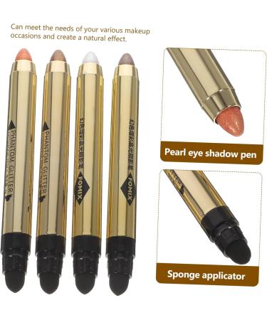 WOONEKY 4pcs Highlighter Eyeshadow Pencil Eye Makeup Tool Glitter Crayons Eyeshadow Stick Makeup Pen Plastic - Buy Online on SooperMarket.com