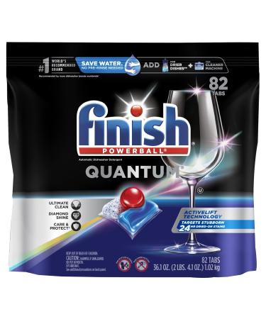 Finish - Quantum - 82ct - Dishwasher Detergent - Powerball - Ultimate Clean & Shine - Dishwashing Tablets - Dish Tabs (Packaging May Vary)