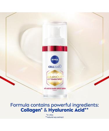 NIVEA Luminous 630 Anti-Age & Dark-Spot Serum (30ml) Facial Serum Reduces 10 Years of Accumulated Age Spots Face Serum for Even Strengthened Younger-Looking Skin 30 ml (Pack of 1) Age spots - Buy Online on SooperMarket.com