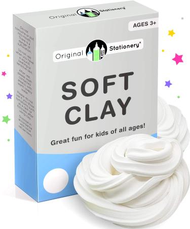 Original Stationery Soft Clay for Slime Supplies - Modeling Clay Art Supplies for Kids - Add to Glue and Shaving Foam to Make Fluffy Butter Slime  230 Grams 9 Ounces Makes +10 slimes