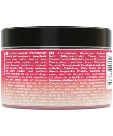 Locco Strawberry Flavour Powder 200g | Low Calorie Vegan Keto | 6 Calories, 0g Fat | Stevia Sweetened | Sugar-Free Natural Aromas | Dietary Supplement - Buy Online on SooperMarket.com