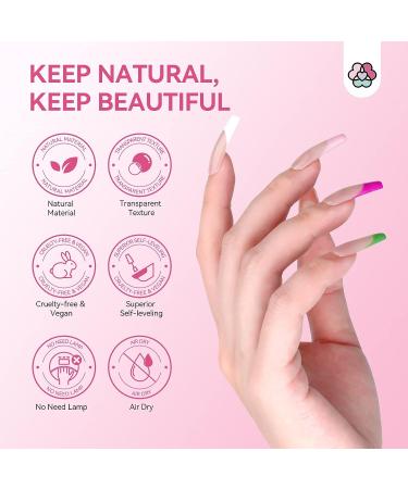 Saviland 8Pcs Dip Powder Liquid Set - Base, Top Coat, Activator, Brush Saver, Nail File - 15ml/0.5oz - Nail Accessories for Dip Powder Nails - Buy Online on SooperMarket.com