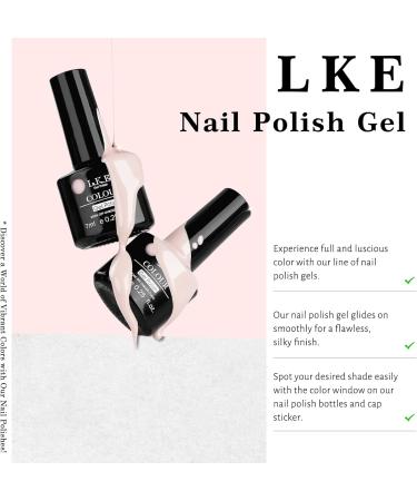 LKE Gel Nail Polish Kit with 72W UV Lamp - 6 Pink Truffle Colors, Glossy & Matte Top Coat - Manicure DIY Set for Women - Buy Online on SooperMarket.com