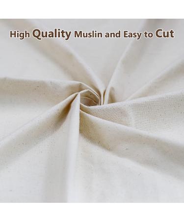 HOTGODEN 100% Cotton Muslin Fabric | 63x 2 Yards Unbleached Material for Sewing & Apparel - Buy Online on SooperMarket.com