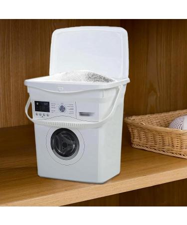10 Litre laundry detergent storage Box Washing Powder Storage Tin Container with Lid Handles for Soap Tablets Pods Capsules Powder (6 Litre) - Buy Online on SooperMarket.com