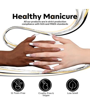 Modelones Gel Polish Nail Art Gel Liner Set - 4 Colors Classic White Black Silver Gold Glitter | French Tip Swirl Nails Design | Soak Off Thin Brush Gel Nail Art Supplies Kit | A-4 Colors Kit - Buy Online on SooperMarket.com