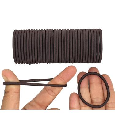 12 PCS BROWN Elastic Hair Bands 3mm Elastic Hair Ties Ponytail Holders Bulk Hair Ties No Metal Gentle Elastics for Women Men Girls Kids (Brown) - A2THIBRO - Buy Online on SooperMarket.com