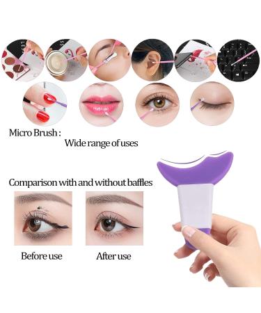 2 Pcs Red Eyeliner Stencils - Thin, Reusable Silicone for Precise Eyeliner Application and Mascara Guard - U-Red - Buy Online on SooperMarket.com
