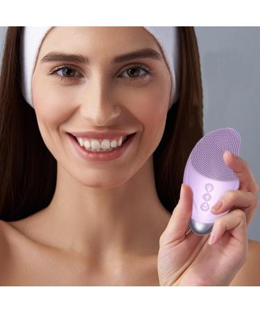 Vesone Cleansing Facial Brush Soft Silicone Face Brush Vibrating Rechargeable Waterproof Skin Care Tool for Firming Enhances Product Absorption Purple (English) - Buy Online on SooperMarket.com