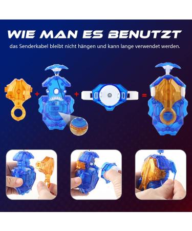 2 in 1 Bey Burst Turbo Starter Set - 4D Metal Fusion Toys for Kids & Adults | Perfect Christmas & Birthday Gift - Buy Online on SooperMarket.com