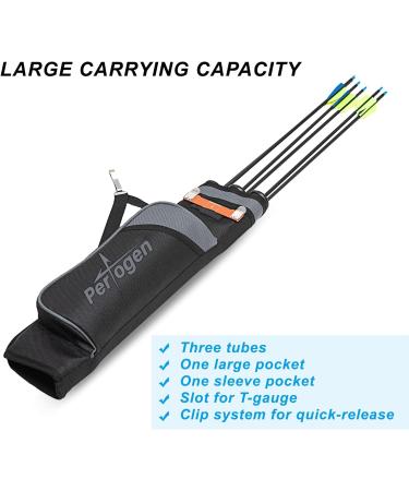 Perogen Flipside Archery 3-Tube Hip Quiver - Grey Waist Hanged Carry Bag - Buy Online on SooperMarket.com