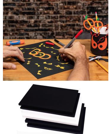 20 Sheets Black Cardstock 8.5 x 11 - 250gsm for DIY Arts & Crafts, Invitations, Stationery, Scrapbooking - Christmas Cards Making Supplies - Buy Online on SooperMarket.com