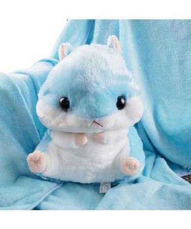 Muziri Kinokoo Hamster Plush Pillow Blanket - Soft Nap Blanket & Toy Blanket in Blue - Buy Online on SooperMarket.com