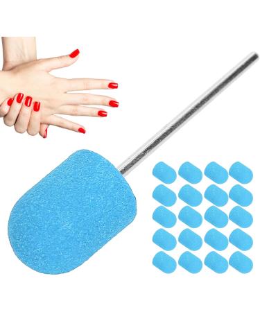 Nail Sanding Drill Bit 0.5 X 0.7in Easy To Store High Strength Nail Polishing Sanding Head Fine Sandpaper with Shaft for Grinding(blue) - Buy Online on SooperMarket.com