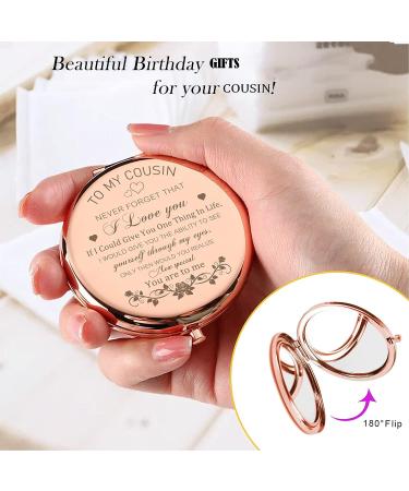 GAOLZIUY Cousin Birthday Gifts - Rose Gold Compact Mirror for Sister - Perfect Christmas & Graduation Gift for Best Cousin - Buy Online on SooperMarket.com