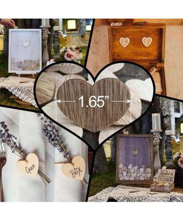 Y&K Homish Wooden Hearts Guest Book - Pack of 50 Blank Wood Signs for DIY Party Decor (Brown) - Buy Online on SooperMarket.com