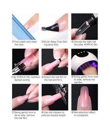 Yueci Nail Extension Starter Set | 3 Colors Nail Extension Gel + Slip Solution Nail Clip & Double-Sided Pencil | Ideal for Beginners & Professionals | Size #07 - Buy Online on SooperMarket.com