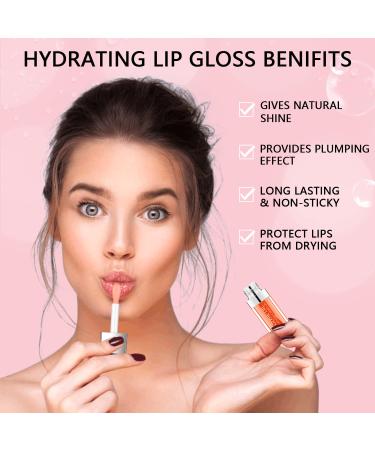 Lisara Hydrating Lip Glow Oil - Transparent Plumping Gloss for Nourishing Hydration & Long-Lasting Care - Coral Tinted Balm - Buy Online on SooperMarket.com