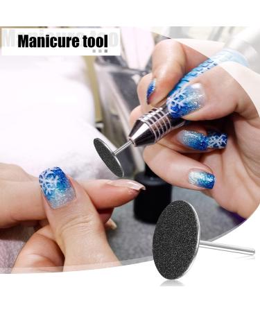 Set of 102 Stainless Steel 25mm Sanding Paper Discs - 80 Grit | Nail Drill Bits Replacement Pads for Electric Foot Rasp Files - Buy Online on SooperMarket.com