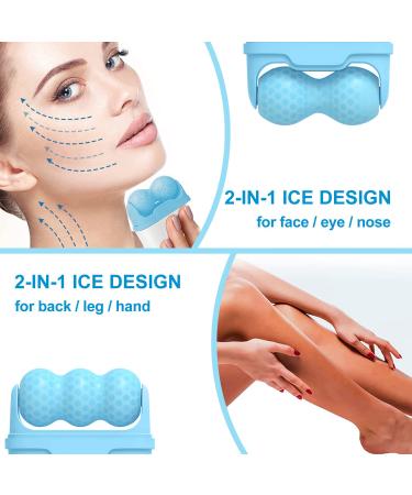 Yiclick Facial Ice Roller for Face and Eye Puffiness Relief - Upgraded Ergonomic Design, Migraine Relief, Beauty Skincare Gift - Blue - Buy Online on SooperMarket.com
