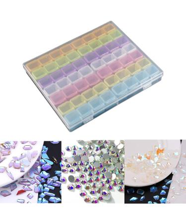 MULAIDI 56 Grids Jewelry Box DIY Drill Box Nail Art Organizer For Bead Storage For Case For Rings Multifunction Independent Storage Box 56-grid Jewelry Box Crystal Bead Organizer Color - Buy Online on SooperMarket.com