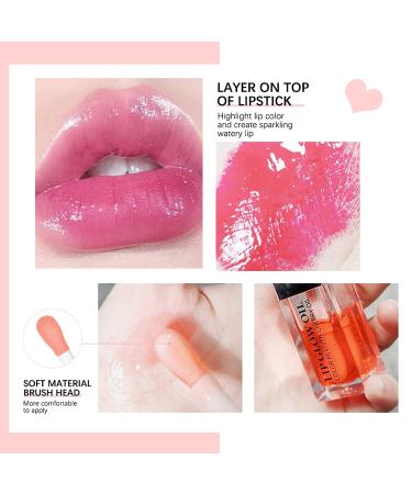 2 PCS Plumping Lip Oil Set - Hydrating & Moisturizing Gloss with Big Brush Head for Long Lasting Nourishment and Glitter Shine - Buy Online on SooperMarket.com