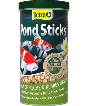 Tetra Pond Sticks - fish food for pond fish for healthy fish and clear water in the garden pond 1 L can Sticks 1 l (1 pack)