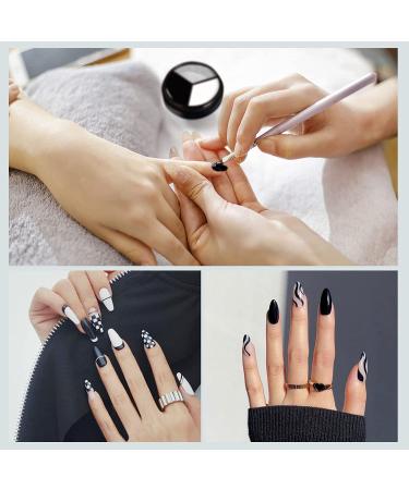 Saviland 3-in-1 Pudding Gel Nail Polish Set - Black, White, Silver | Nail Art Paint for Professional Salons & Starters - Buy Online on SooperMarket.com
