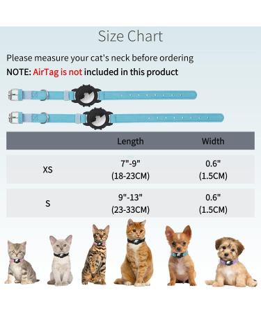 Apple AirTag Cat Neck Band - Light Tracker for Kittens & Puppies (7-9 inch) - Blue | International Shipping - Buy Online on SooperMarket.com