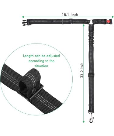 elloLife Dog Seat Belts for Car 2-in-1 Headrest Restraint Puppy Safety Adjustable Dog Car Seatbelts and Strong Leash Leads Accessories for Dogs Cats Pets Black 1 PACKS BLACK - Buy Online on SooperMarket.com