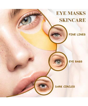 24k Gold Under Eye Mask 24k Gold Eye Masks For Dark Circles Puffy Eyes 24k Gold Under Eye Gel Pads Under Eye Patches Improve Under Eye Bags Fine Lines And Wrinkles Eye Masks Skincare(10 Pairs) - Buy Online on SooperMarket.com