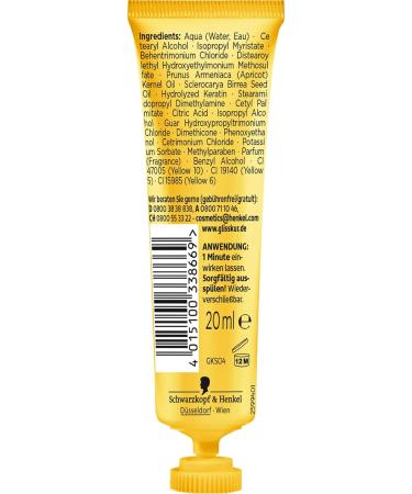 Buy Gliss Kur Oil Nutritive Instant Aid Intensive Treatment 20 ml - Deep Hair Repair & Hydration for All Hair Types - Fast International Shipping - Buy Online on SooperMarket.com