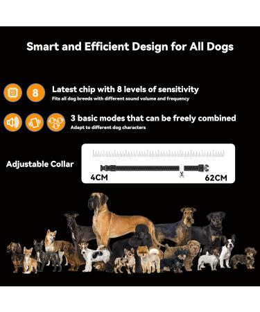 Beoankit Dual Vibration Dog Bark Collar | 8 Sensitivity Levels | 3 Modes | Waterproof & Rechargeable | Black - Buy Online on SooperMarket.com