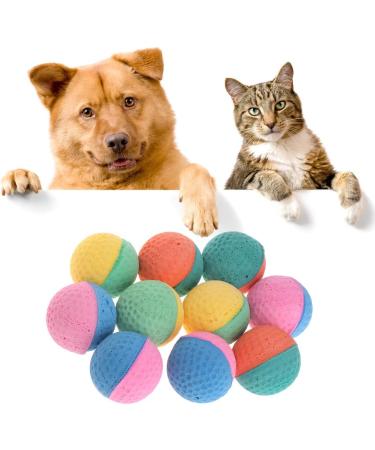 AXSWER 10 Pcs Cat Balls Soft Foam Elastic Latex Chew Ball Toy for Puppy Kitten Dogs Colorful Pet Toy - Buy Online on SooperMarket.com