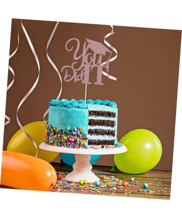 COOLHIYA 10pcs 2021 Graduation Cake Arrangement Graduation Party Supplies Glitter Graduation Pick Class of 2021 Graduation Cupcake Topper High School Grad Trencher Cap Cover Paper Food Golden 13x13.5cm - Buy Online on SooperMarket.com
