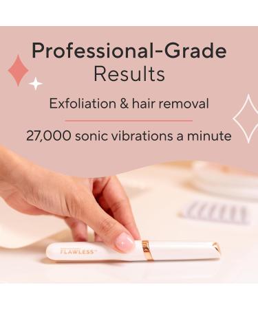 Buy Finishing Touch Flawless Dermaplane Glo - Sonic Lighted Exfoliator & Razor for Facial Hair Removal | 6 Replacement Heads | International Shipping Available - Buy Online on SooperMarket.com