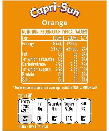 Capri-Sun Orange 8pk 200ml | 4 Pack Bundle | Total 32 x 200ml - Buy Online on SooperMarket.com