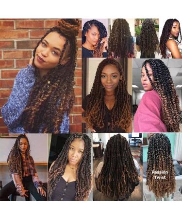 Passion Twist Hair - 7 Packs 18-Inch Water Shaft Bohemian Crochet Extensions (T1B-30#) | YDDM Authentic Hair - Buy Online on SooperMarket.com