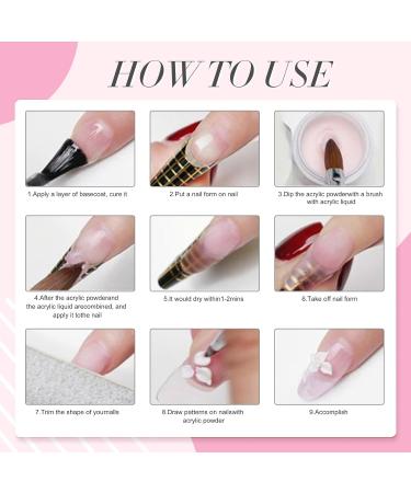 28g/box Acrylic Nail French Manicure Powder - White Clear Red Nude - HJ-NAP017-No.2 - Buy Online on SooperMarket.com
