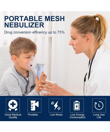 Portable Nebulizer Machine for Adults & Kids - Quiet Handheld Nebulizer for Travel & Home Use - Cool Steam Inhaler in Purple - Buy Online on SooperMarket.com