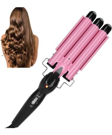 3 Barrel Curling Iron Wand Adjustable Hair Curler Waver Crimper 110V 240V Fast Heating Easy Temperature Adjustment Hair Styling Suitable for Wavy Hairstyles (22mm) - Buy Online on SooperMarket.com