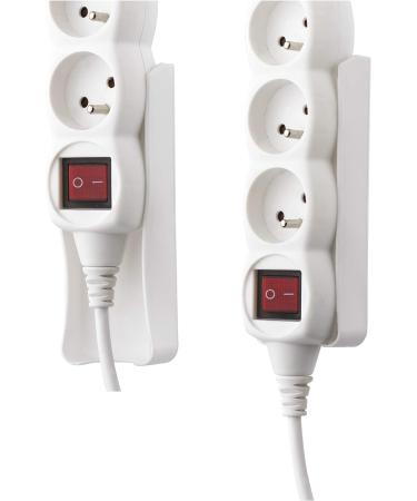 Buy Emos Socket Strip with USB 5-Fold Multiple Socket & 3m Extension Cable | IP20 Indoor Use 2x 2.1A Wall Bracket Included - Buy Online on SooperMarket.com