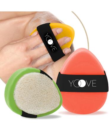 Yoove Fresh Fruit Soap with Scrubber Assorted Natural Bar Soap with Antioxidant and Vitamin-Rich Fruit Extracts Pomegranate Passion Fruit & Citrus Fruit Soap for Nourished & Radiant Skin 3-Pack Fruit Mix