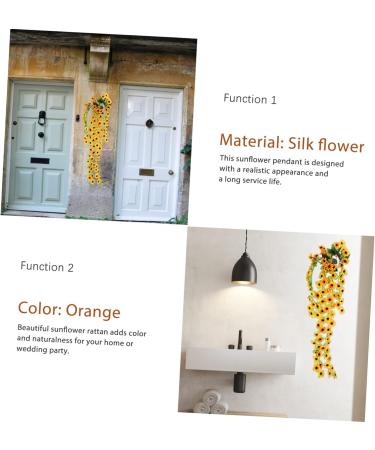 Zerodeko 5 Strings Simulation to Japan Home Decoration Simulated Sunflower Fake Sunflower Garland Sun Flowers Home Decor Sunflower Rattan Prop Fall Wedding Decor Silk Flower Vine Plant Orangex5pcs 94x16cmx5pcs - Buy Online on SooperMarket.com