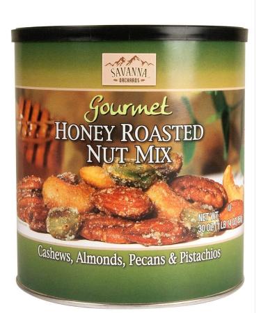 Savanna Orchards Gourmet Honey Roasted Nut Mix with Pistachios honey roasted, honey,roasted 1 Ounce